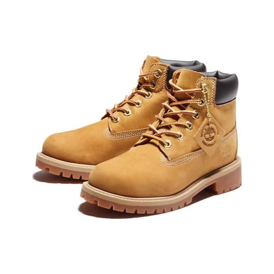 Timberland 6 Inch Classic Youth Wheat Kids Sneakers Brown Wheat-Nubuck Yellow TB012709-713