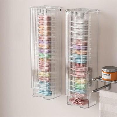 REO&HOMME Wandmontierte transparente Aufbewahrungs- und Spenderbox