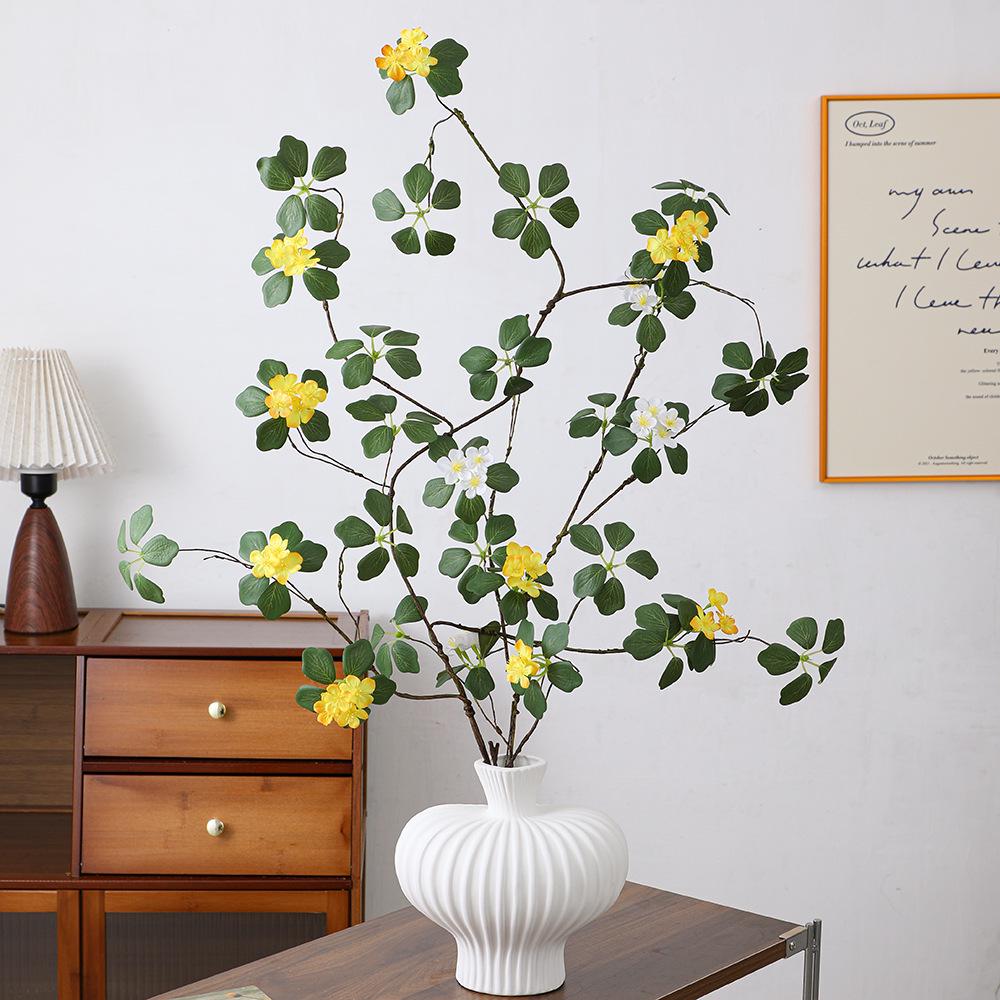 Large Faux Apricot Blossom Green Plant Vine for Wedding or Living Room Decor