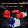 Waterproof Industrial Aviation Plug Connector: Reverse Plug Male-Female, 3-Pin, 4-Hole, 5-Pin, 16/32A-6h