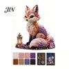 Perlen-Katzen-Bastelset DIY Perlenmaterial-Packung, 3D Mythischer Wald Serie Komplett für Anfänger mit Mond- und Sternendekoration Glanzperlen, Fuchs