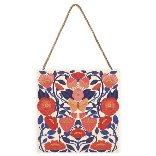 Nina Pace May Floral Wooden Block