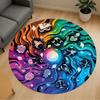 1pc astrology Pattern Office Round Rugs, Under Chair Round Rugs for Living Room, Bedroom, Bathroom Decoration Carpet 091841