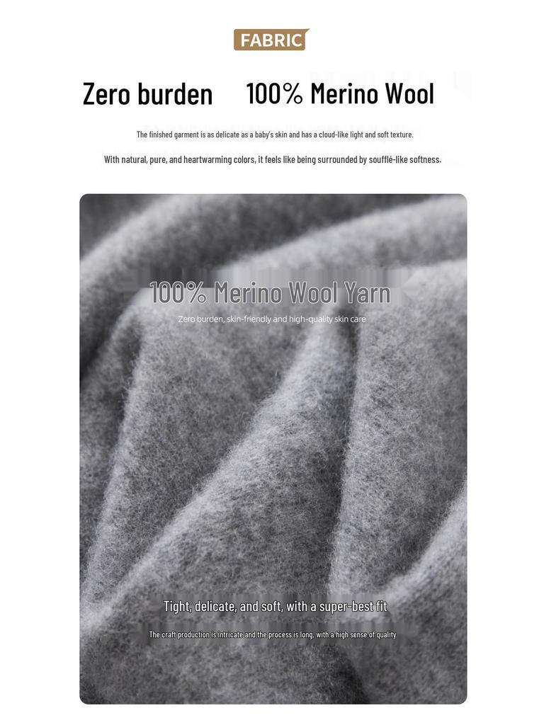 Men's Wool Cashmere Knit Zipper Cardigan - Autumn/Winter Warmth, Versatile Stand Collar, Loose Fit.