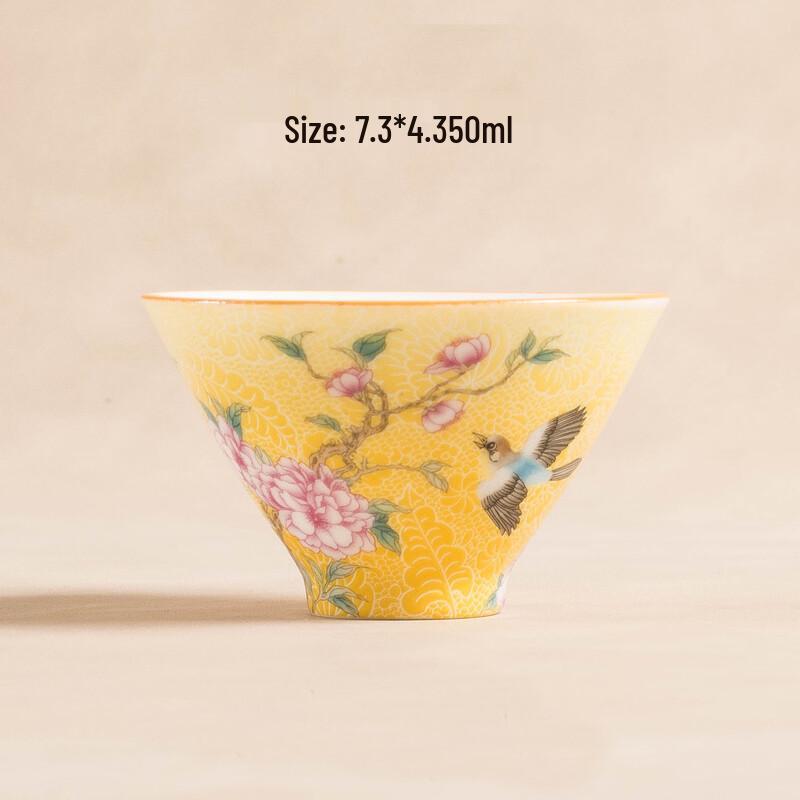 TIBORANG Enamel Glaze Ceramic Teacup