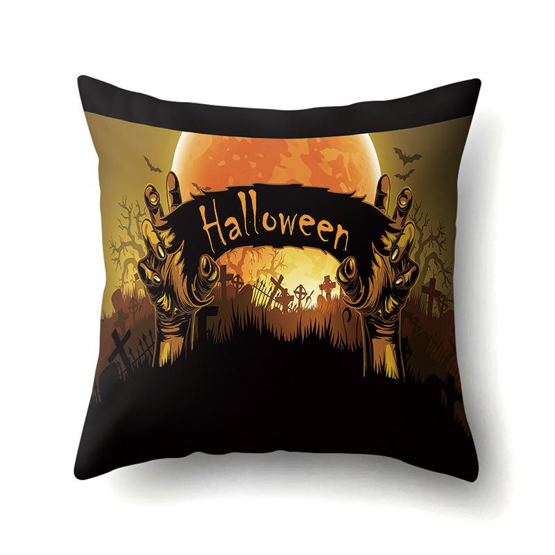 Halloween Pillowcase Car Waist Pillow Pumpkin Sofa Cushion Cover Office Home Living Room Pillowcase