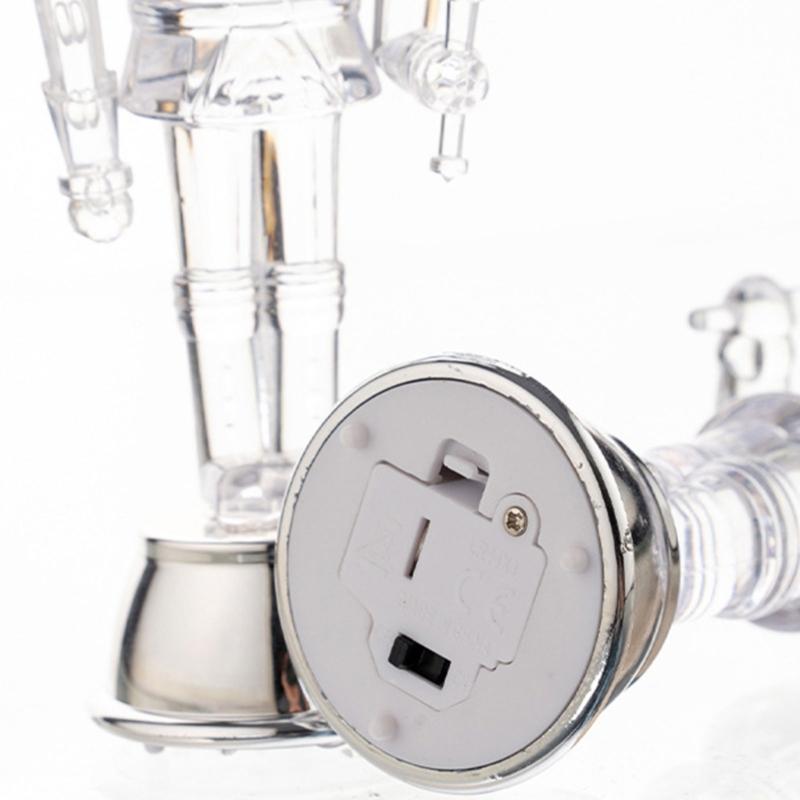 Przezroczysty Nowoczesny Dziadek do Orzechów Figurka Żołnierza z LED Dekoracje Biurkowe Na Święta Bożego Narodzenia Domy Świąteczne Dekoracja na Imprezę Prezent