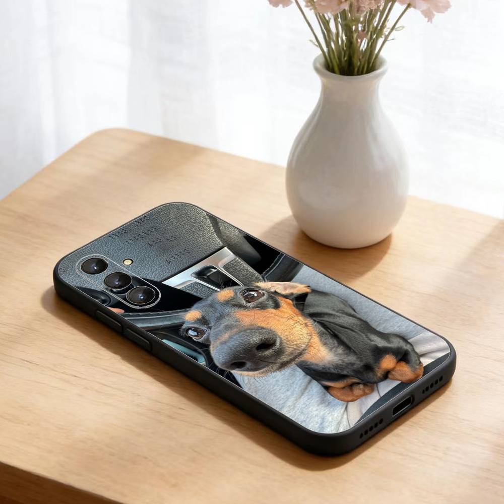 Dachshund Sausage Dog Phone Case For Samsung Galaxy A73,21,22,32,71,53,52,51,80,5G Soft Black Cover