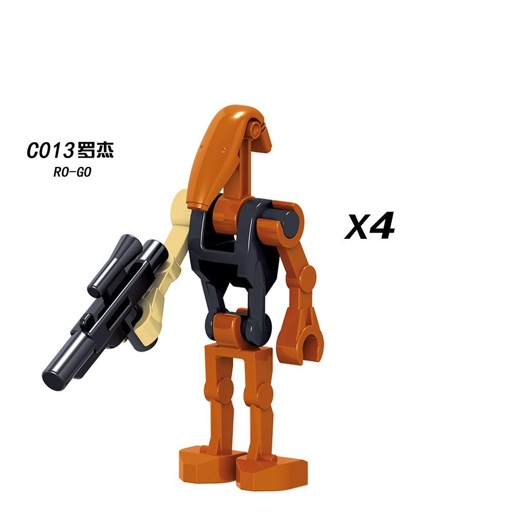 Star Wars Minifigures Compatible Building Blocks Toys Super Battle Droid RO-GO C009-C014