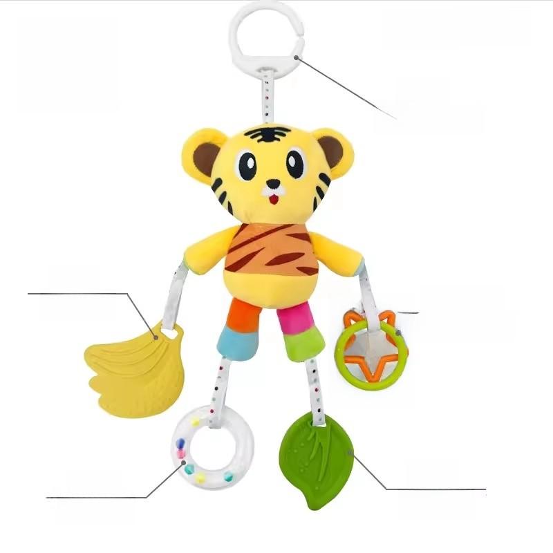Infant Car Seat Hanging Toy With Plush Material And Interactive Sound For Newborns