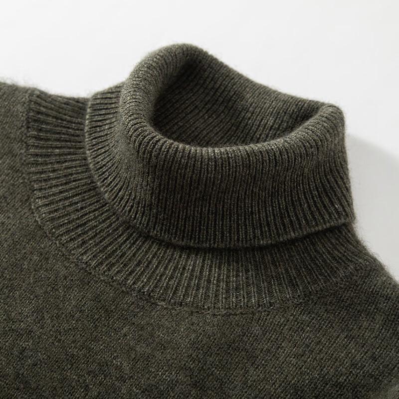 Men's Thickened Turtleneck Cashmere Blend Sweater
