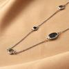 Geometric Crystal Long Sweater Chain Necklace for Women Metal Chain Necklace Fashion Jewelry Gift