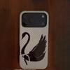 Luxury Ins White Swan Polka Dot Phone Case for Samsung Galaxy S20 S23 S24 S25 S26 FE Plus Ultra Edge 4G 5G Double-layer