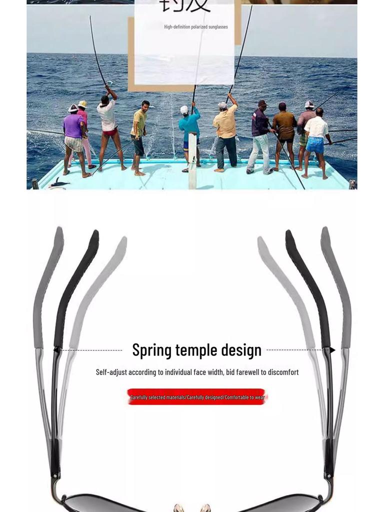 Men's Polarized Day & Night Sunglasses: Anti-UV HD for Driving & Fishing