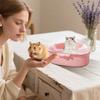Hamster Sand Bath Container Transparent Top Large Hamster Bathroom Pet Bathtub For Grooming Cleaning Hiding Sleeping Playing