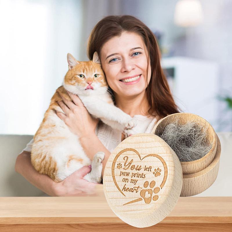 Dog Hair Keepsake Box Wood Pet Hair Keepsake Box Durable Pet Memorial Box Tooth Collection Memorial Box For Dog And Cat Ashes