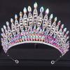 Baroque Crystal Tiaras and Crowns Rhinestone Prom Diadem Headband Women Bridal Wedding Hair Accessories Jewelry Crown Tiara Gift
