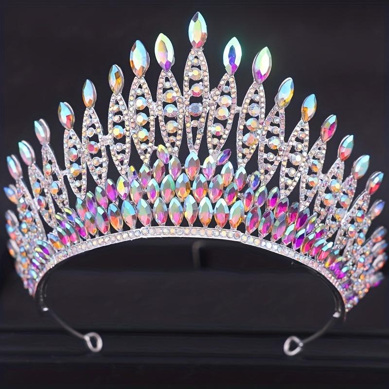 Baroque Crystal Tiaras and Crowns Rhinestone Prom Diadem Headband Women Bridal Wedding Hair Accessories Jewelry Crown Tiara Gift