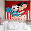Turma-da-Mônica Print Tapestry, Backdrop, Easy Setup, Ideal for Bedroom, Office & Living Room, with Aesthetic Wall Hanging Decor.