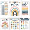 Hadley Designs Spanish Classroom Decorations - 6 Spanish Classroom Posters Elementary, Calm Down Corner Posters Español, Emociones Poster, Boho