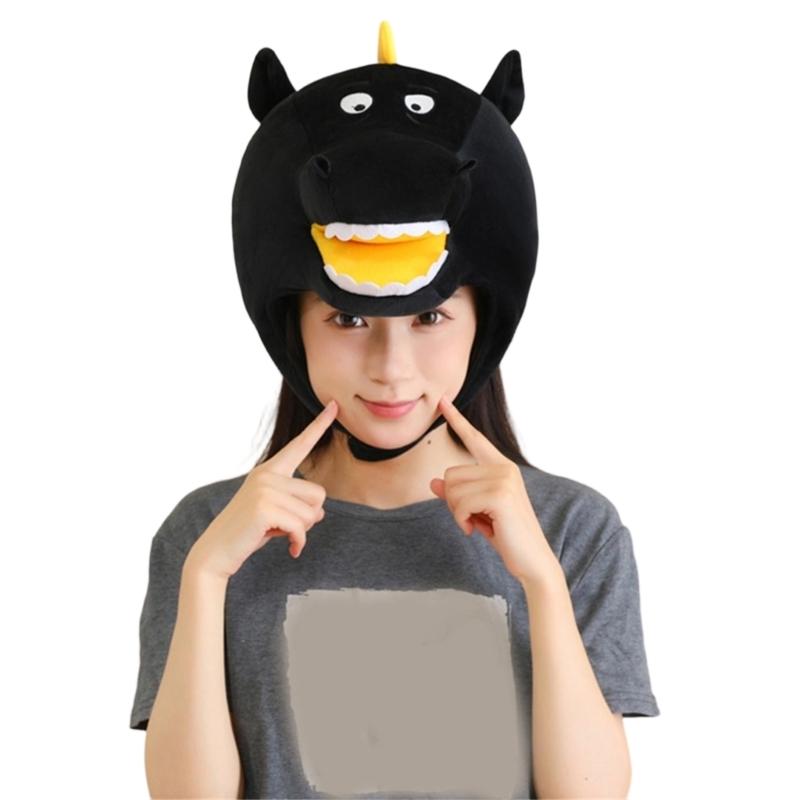 

Black Horse Costume Headpiece Adjustable Strap Photography Prop For Children Party Theme Role Play 1