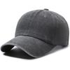 Processed Pure Color Washed Baseball Cap for Men and Women, Same Style Fashioneasiest for Match Small Single Processing Large Head Circumference