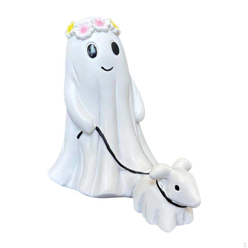 Halloween Laufhund Statue Ornament Süßes Geschenk Harz Skulptur Gruselige Figur für Regal Garten