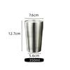 Double-walled Espresso Cups 304 Stainless Steel Mug Coffee Cup Beer Mug Wine Glasses Tea Mugs  Insulation Cold Insulation