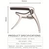 Metal Metal Guitar Capo 3 In1 Quick Change Clip Guitar Excellent Guitar Tuning Clamp  Ukulele