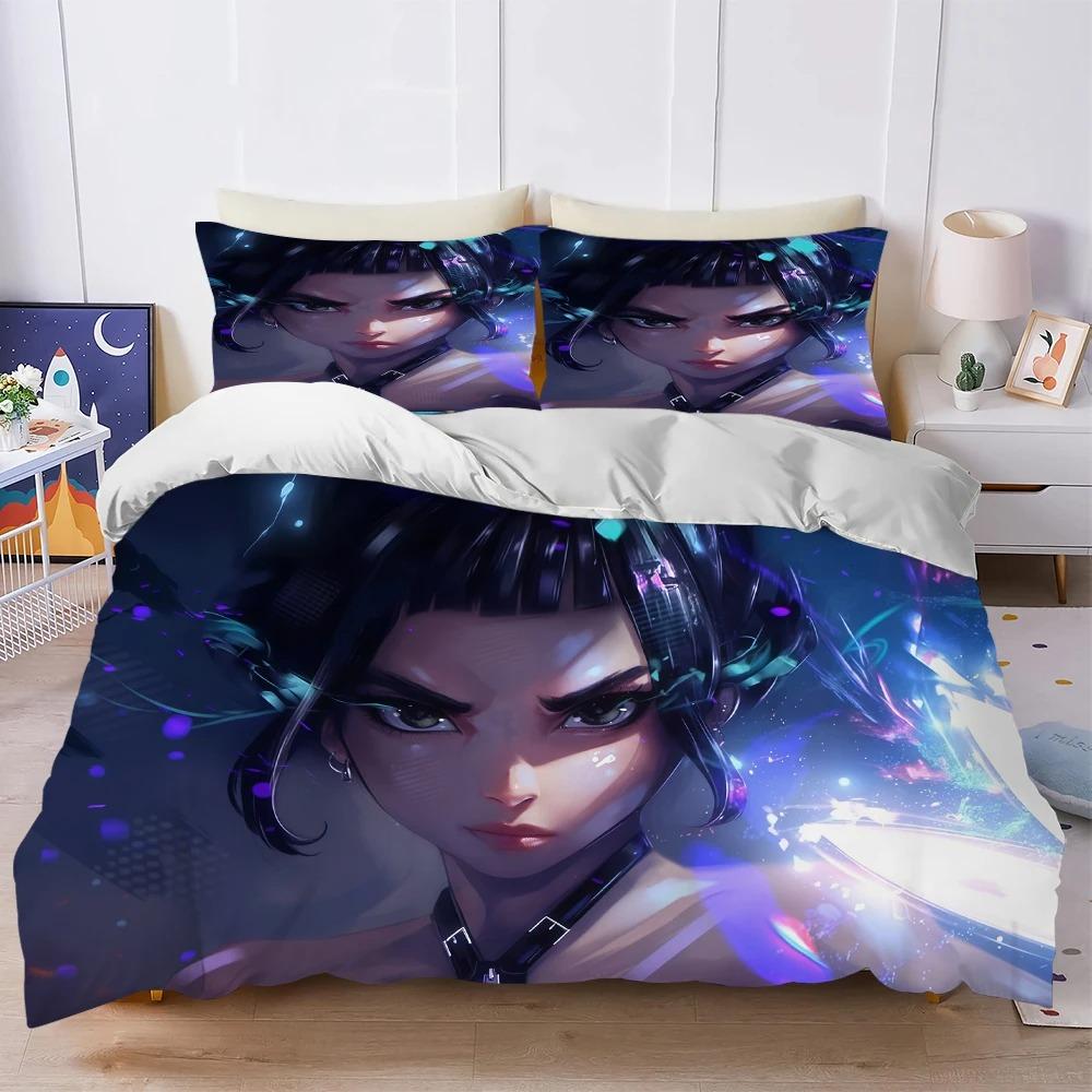 K-Pop Demon Hunters Bedding Sets Eu Single Comforter Quilt Bed Cover Duvet Cover Pillow Case 2-3 Pieces Sets Kids Adult Size