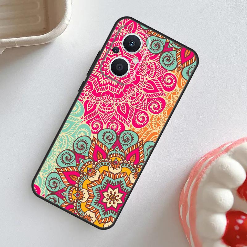 Trippy Tie Dye Floral Mandala Case For OPPO Reno 11 F 10 Pro 4Z 5Z 8T 4 5 6 7 8 Lite OPPO Find X6 Pro X2 X3 X5 Lite Cover