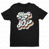 80s Retro Style Pattern Prints T Shirt Women Crewneck Cotton Short Sleeve Fashionable Casual Summer Disco Party Unisex Tee Tops