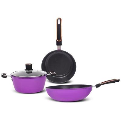 Beta Anthracite Star Diamond 3-Piece Cookware Set
