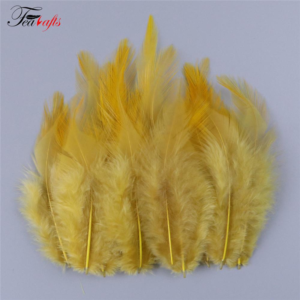 100pcs Rooster Feather Plume For Jewelry Making Pink Fly Tying Plumas Wedding Dress Decorative Dream Catcher Feathers DIY Crafts
