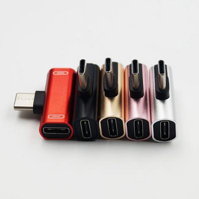 Dual Usb Type C Headphone Aux Adapter Splitter Audio Charging Connector