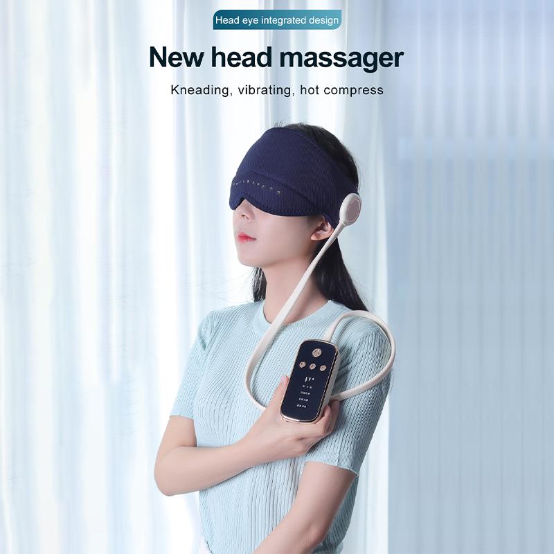 Electric Head Massager Eye Massager with Airbag Hot Compression Kneading Dredge Meridian Temple Sleep Aid Massager