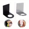1pc Wall Mounted Soap Bottle Holder Free of Punch Metal Hook Stainless Steel Bottle Hanger Stand Traceless Kitchen Supplies