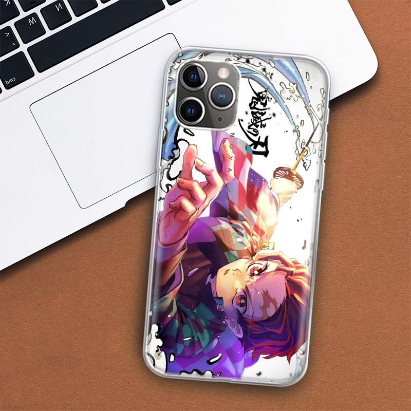 Kimetsu No Yaiba Demon Slayer Handyhülle Für Apple iPhone 11 12 13 14 Pro 7 XR X XS Max 6 6S 8 Plus + Mini 5 SE Druck Weiche Hülle