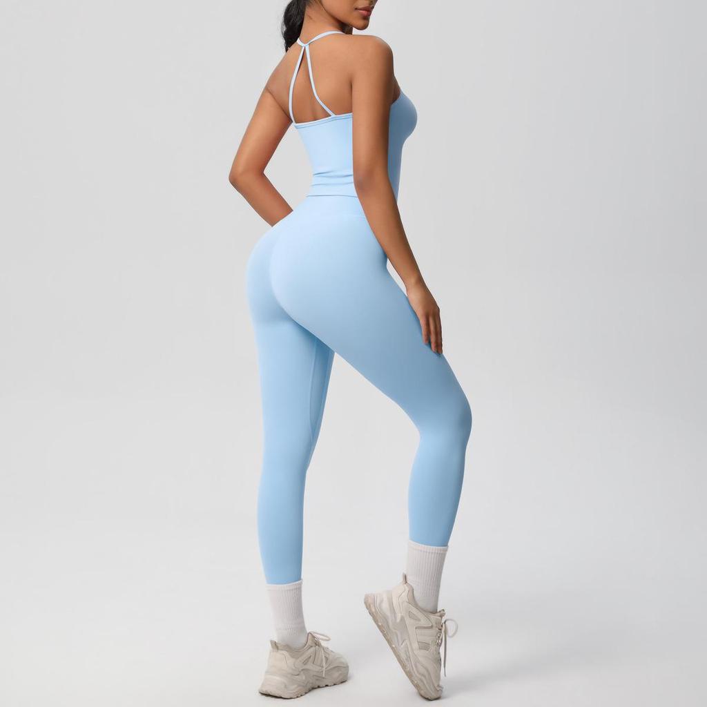 Seamless Nude Double-Sided Brushed Yoga & Running Set