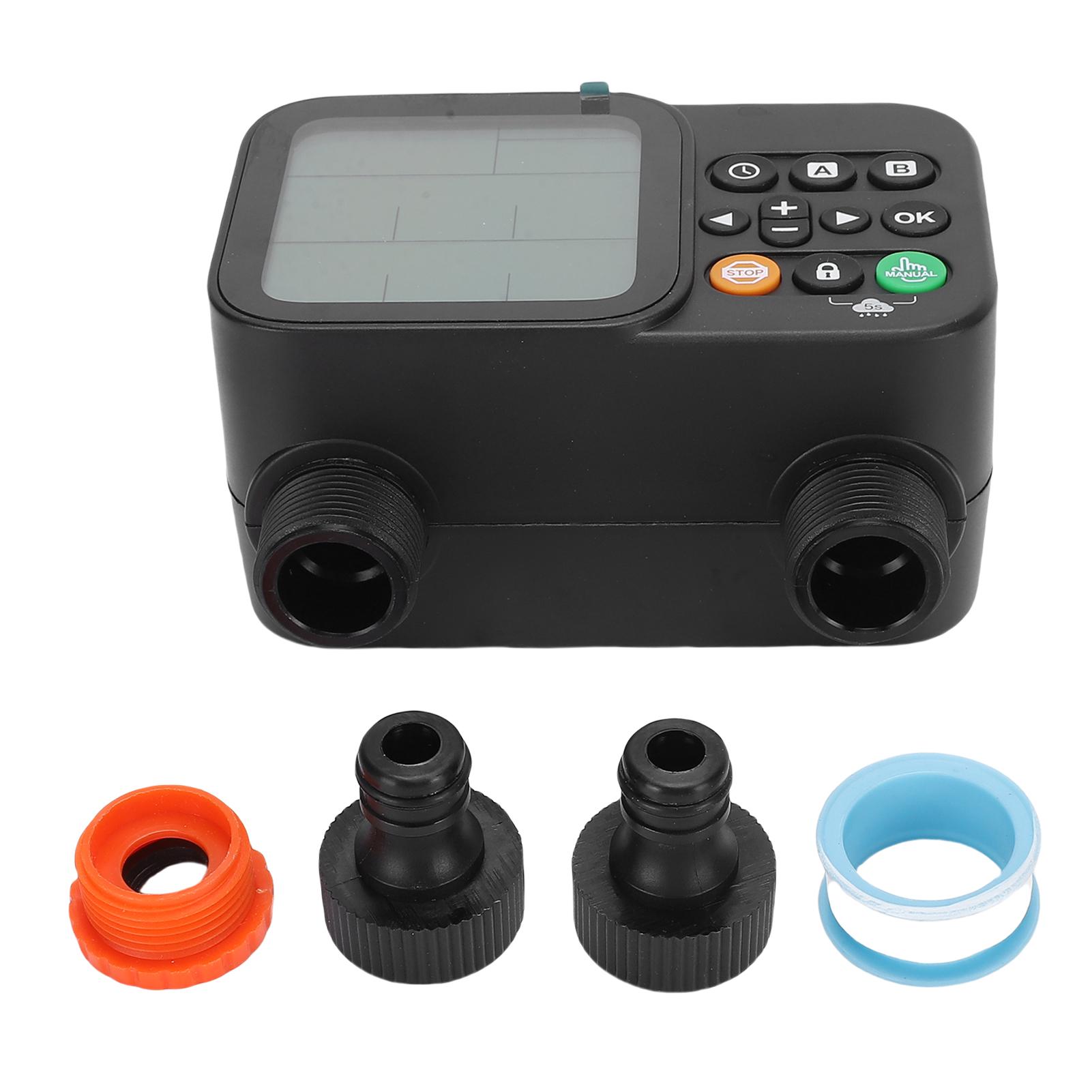 Konnwei Unisex Sprinkler Timer 2 Outlet Programmable Water Timer Automatic Irrigation Controller System With Rain Delay Lcd Display