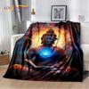 HD Buddha Buddhismus Víra Meditující Náboženství Sakyamuni Bodhisattva Modlitební deka Měkká deka pro domácí postele Pohovka Kid