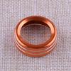 3Pcs Center Console A/C Radio Switch Knob Trim Ring Cover Fit for Dodge Ram 1500 2013 2014 2015 2016 2017 Orange Aluminum Alloy