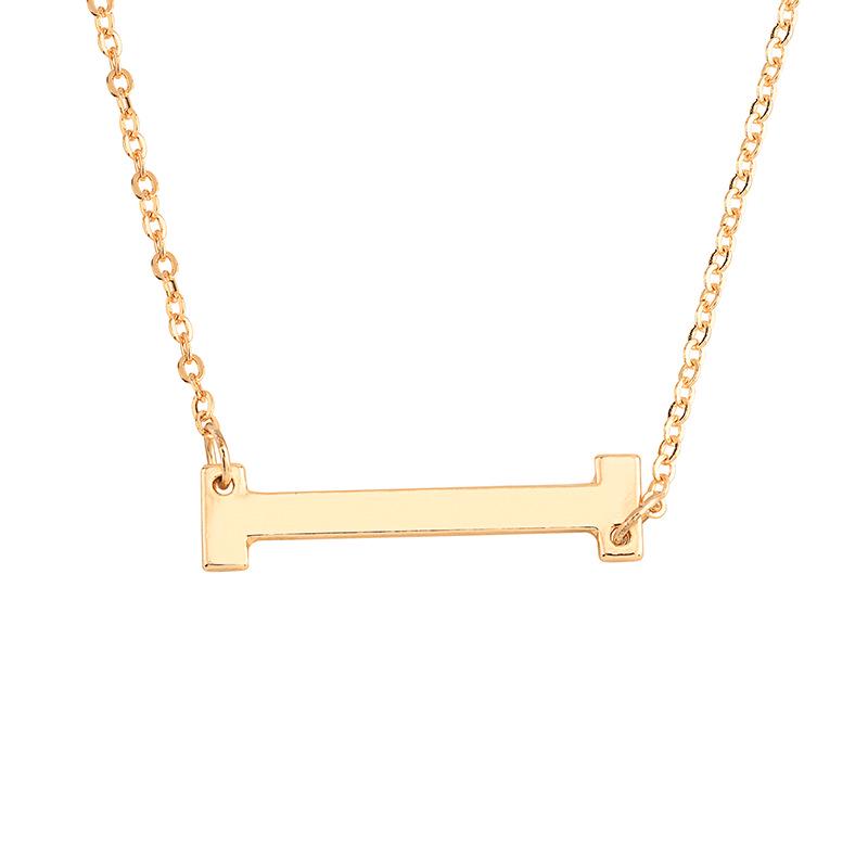 2026 Simple Hot-selling Jewelry, Letter Necklace, Trendy Neck Chain 26 English Letter Collarbone Chain 2025 Source