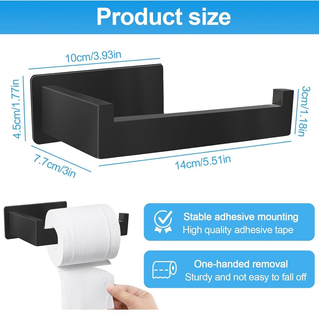 Adhesive Toilet Paper Holder Kitchen Roll Towel Rack Napkin Dispenser Absorbent Stand Tissue Hanger Bathroom Accessories