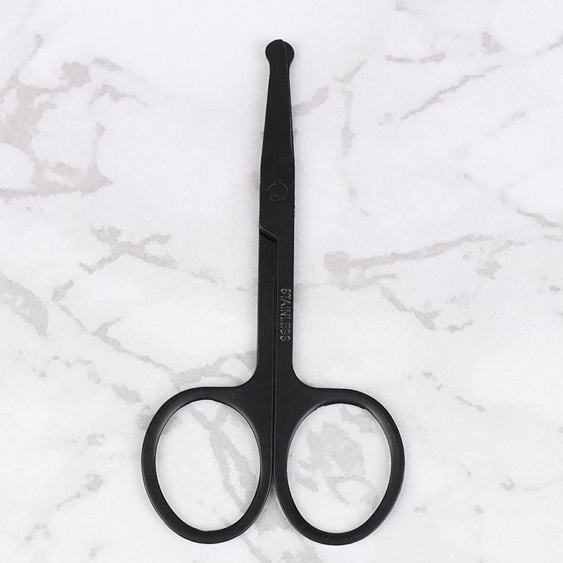 1Pc Nose Hair Scissor Stainless Steel Eyebrow Nose Hair Cut Facial Makeup Tool