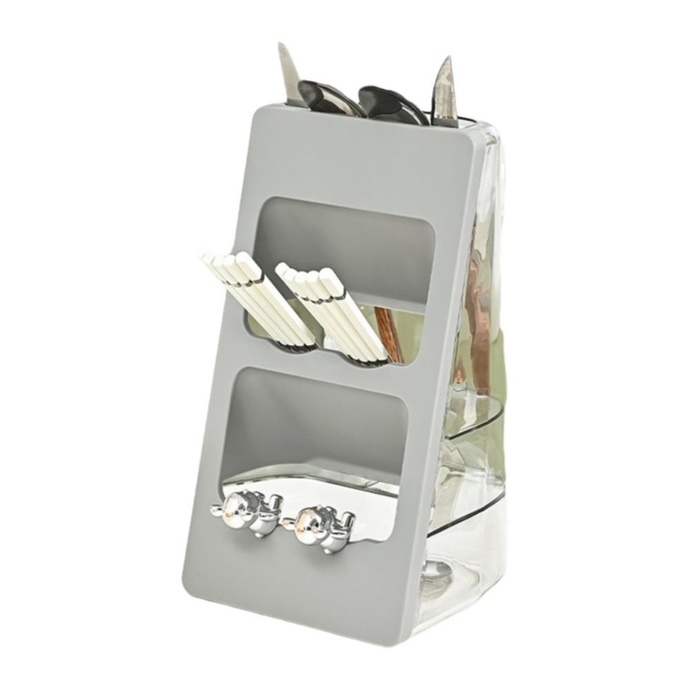 Large Capacity Chopstick Draining Rack 3 Layers Tableware Shelfs Office Supplies