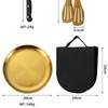 Outdoor Stainless Steel Tableware Set Portable Travel Knife and Fork Camping High-end Barbecue Plate Food Clip Spoon Set