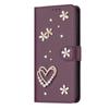 Small fresh diamond double-layer love flower suitable for Huawei Honor 600 Lite solid color leather pattern card leather case