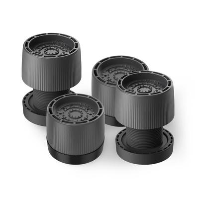 Bifine Washing Machine Raiser Rubber Set of Adjustable Height Noise and for Washing and 500kg Weight Furniture Height and Noise Cancelling Feet, 4,