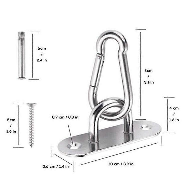 Dww Ceiling Hook, 450KG Capacity Heavy Duty Ceiling Wall Mount Hook 304 Stainless Steel, Hanging Kit for Hammock, Hanging Chair, Boxing Bag, Yoga